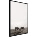 Poster Morning Respite - landscape of horses in a field against bright sky 130273 additionalThumb 11