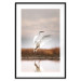 Wall Poster Autumn Over the Lake - landscape of a white bird against a golden field 130373 additionalThumb 20