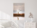 Wall Poster Autumn Over the Lake - landscape of a white bird against a golden field 130373 additionalThumb 2