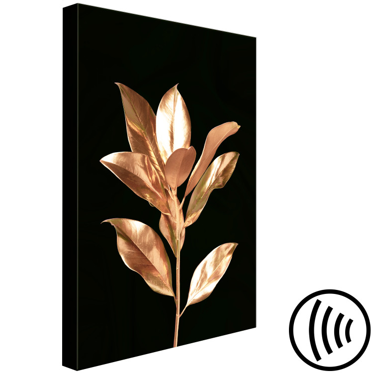 Canvas Print Extraordinary Twig (1-piece) Vertical - abstract golden leaves 130473 additionalImage 6