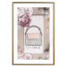 Poster Elegant Handbag - feminine bag on a light background surrounded by flowers 131773 additionalThumb 14
