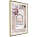Poster Elegant Handbag - feminine bag on a light background surrounded by flowers 131773 additionalThumb 3