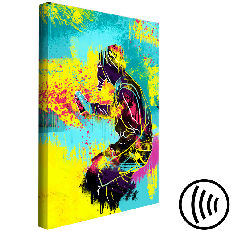 Canvas Street art - youthful, colourful graphic with human figure 132173 additionalImage 6