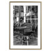Wall Poster Parisian Café - gray landscape of chairs and a table against the backdrop of a café 132273 additionalThumb 18