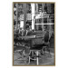 Wall Poster Parisian Café - gray landscape of chairs and a table against the backdrop of a café 132273 additionalThumb 25