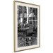 Wall Poster Parisian Café - gray landscape of chairs and a table against the backdrop of a café 132273 additionalThumb 3
