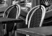 Wall Poster Parisian Café - gray landscape of chairs and a table against the backdrop of a café 132273 additionalThumb 12