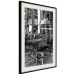 Wall Poster Parisian Café - gray landscape of chairs and a table against the backdrop of a café 132273 additionalThumb 2