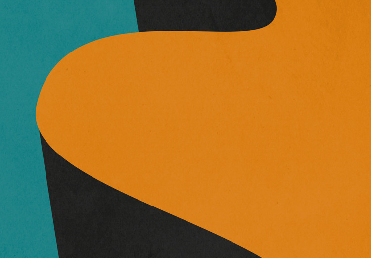 Canvas Art Print Modernistic, orange wave - geometric abstraction 134373 additionalImage 5