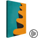 Canvas Art Print Modernistic, orange wave - geometric abstraction 134373 additionalThumb 6