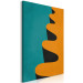 Canvas Art Print Modernistic, orange wave - geometric abstraction 134373 additionalThumb 2