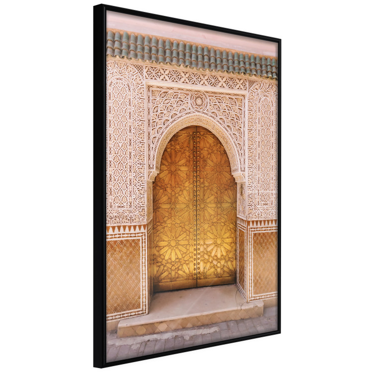 Wall Poster African Opulence - architecture of a decorated golden gate in Morocco 134773 additionalImage 11