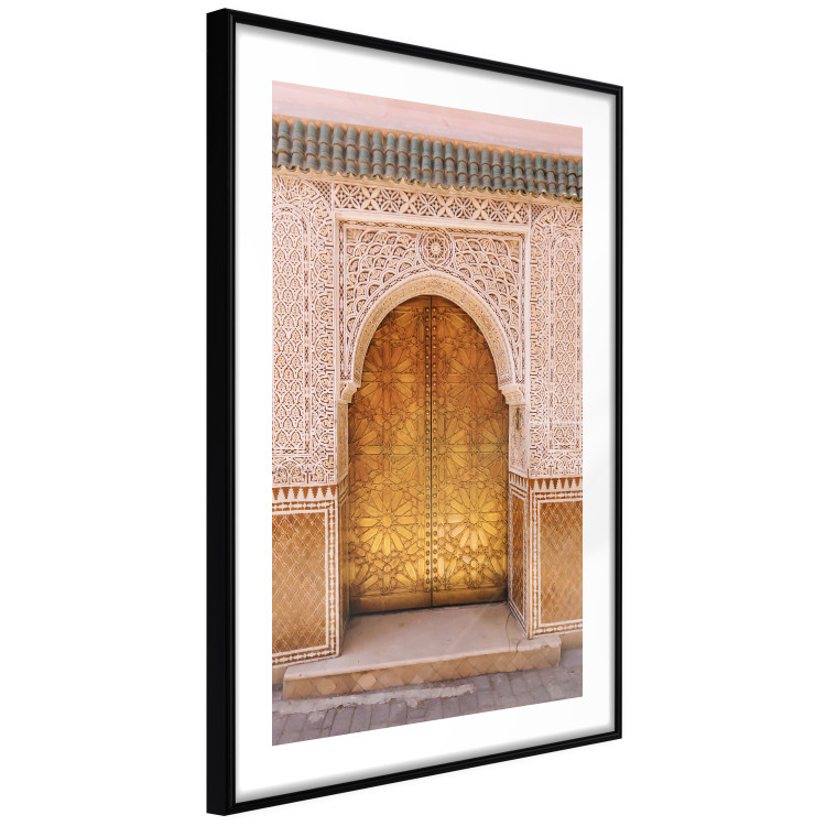 Wall Poster African Opulence - architecture of a decorated golden gate in Morocco 134773 additionalImage 8