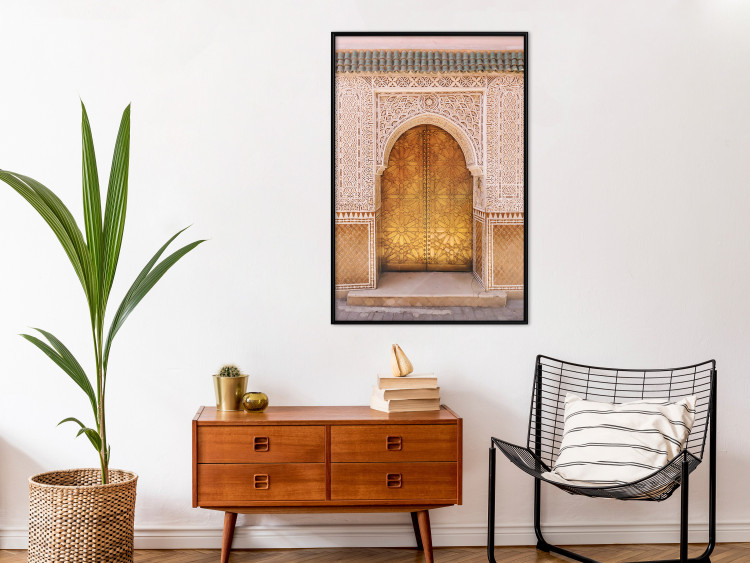 Wall Poster African Opulence - architecture of a decorated golden gate in Morocco 134773 additionalImage 6