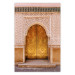 Wall Poster African Opulence - architecture of a decorated golden gate in Morocco 134773