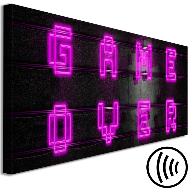 Canvas Art Print The end of the game - Neon Game Over inscription 135473 additionalImage 6