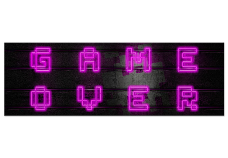 Canvas Art Print The end of the game - Neon Game Over inscription 135473