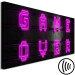 Canvas Art Print The end of the game - Neon Game Over inscription 135473 additionalThumb 6