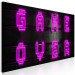 Canvas Art Print The end of the game - Neon Game Over inscription 135473 additionalThumb 2