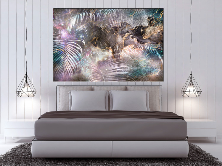 Canvas In the Enchanted Jungle (1-piece) Wide - plant abstraction 137873 additionalImage 3