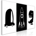 Canvas Art Print Boy's Set (3-piece) - black and white composition for children 143473 additionalThumb 2