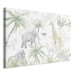 Large canvas print Tropical Safari - Wild Animals in Green-Pastel Colors [Large Format] 151173 additionalThumb 3