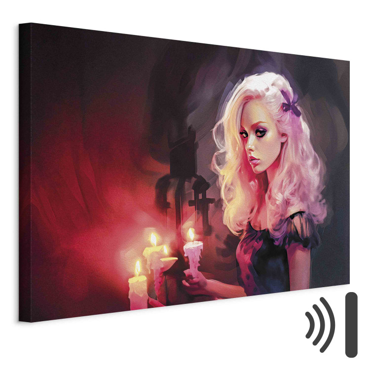 Canvas Print Girl With a Candle - A Young and Mysterious Adept of Black Magic 151573 additionalImage 8