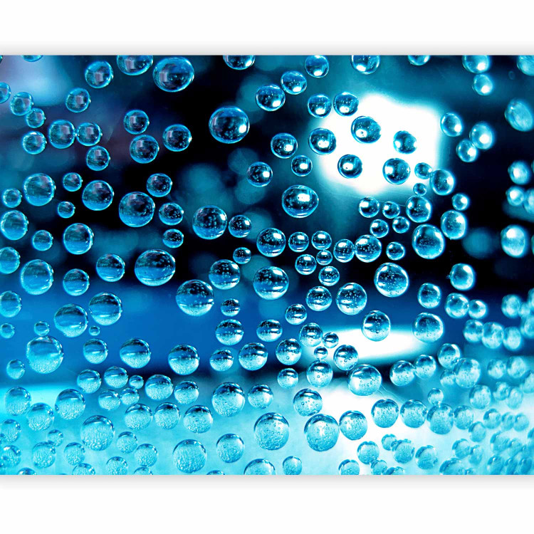 Wall Mural Blue Water with Bubbles - Geometric Shapes on a Blurred Background 60773 additionalImage 5