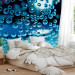 Wall Mural Blue Water with Bubbles - Geometric Shapes on a Blurred Background 60773 additionalThumb 2