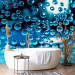 Wall Mural Blue Water with Bubbles - Geometric Shapes on a Blurred Background 60773 additionalThumb 8