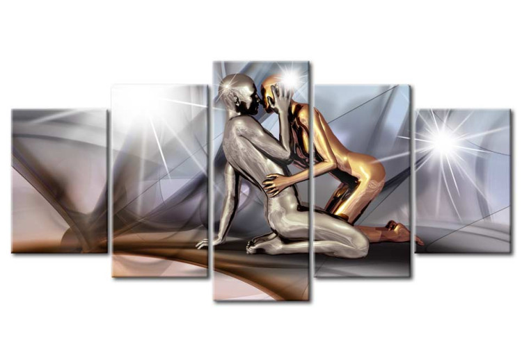 Print On Glass Golden Couple [Glass] 92573 additionalImage 2
