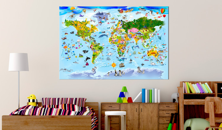 Decorative Pinboard Children's Map: Colourful Travels [Cork Map] 97573 additionalImage 2