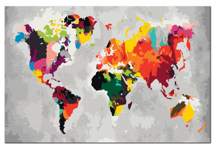 Paint by number World Map (Bright Colours) 107483 additionalImage 6
