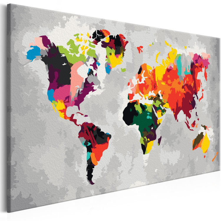 Paint by number World Map (Bright Colours) 107483 additionalImage 5