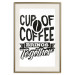 Wall Poster Cup of Coffee Brings Together - black and white text and a coffee bean 114683 additionalThumb 19