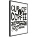 Wall Poster Cup of Coffee Brings Together - black and white text and a coffee bean 114683 additionalThumb 10