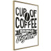Wall Poster Cup of Coffee Brings Together - black and white text and a coffee bean 114683 additionalThumb 14