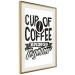 Wall Poster Cup of Coffee Brings Together - black and white text and a coffee bean 114683 additionalThumb 2