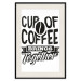 Wall Poster Cup of Coffee Brings Together - black and white text and a coffee bean 114683 additionalThumb 18