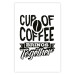 Wall Poster Cup of Coffee Brings Together - black and white text and a coffee bean 114683 additionalThumb 25