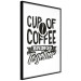 Wall Poster Cup of Coffee Brings Together - black and white text and a coffee bean 114683 additionalThumb 13