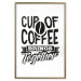 Wall Poster Cup of Coffee Brings Together - black and white text and a coffee bean 114683 additionalThumb 16