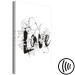 Canvas Blooming love - Love inscription surrounded by flowers in line art 116483 additionalThumb 6
