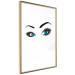 Poster Two-Toned Eyes - composition with woman's blue eyes on a white background 117283 additionalThumb 8