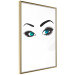 Poster Two-Toned Eyes - composition with woman's blue eyes on a white background 117283 additionalThumb 12