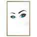 Poster Two-Toned Eyes - composition with woman's blue eyes on a white background 117283 additionalThumb 16