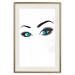Poster Two-Toned Eyes - composition with woman's blue eyes on a white background 117283 additionalThumb 19