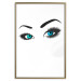 Poster Two-Toned Eyes - composition with woman's blue eyes on a white background 117283 additionalThumb 16