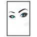 Poster Two-Toned Eyes - composition with woman's blue eyes on a white background 117283 additionalThumb 18
