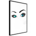 Poster Two-Toned Eyes - composition with woman's blue eyes on a white background 117283 additionalThumb 12